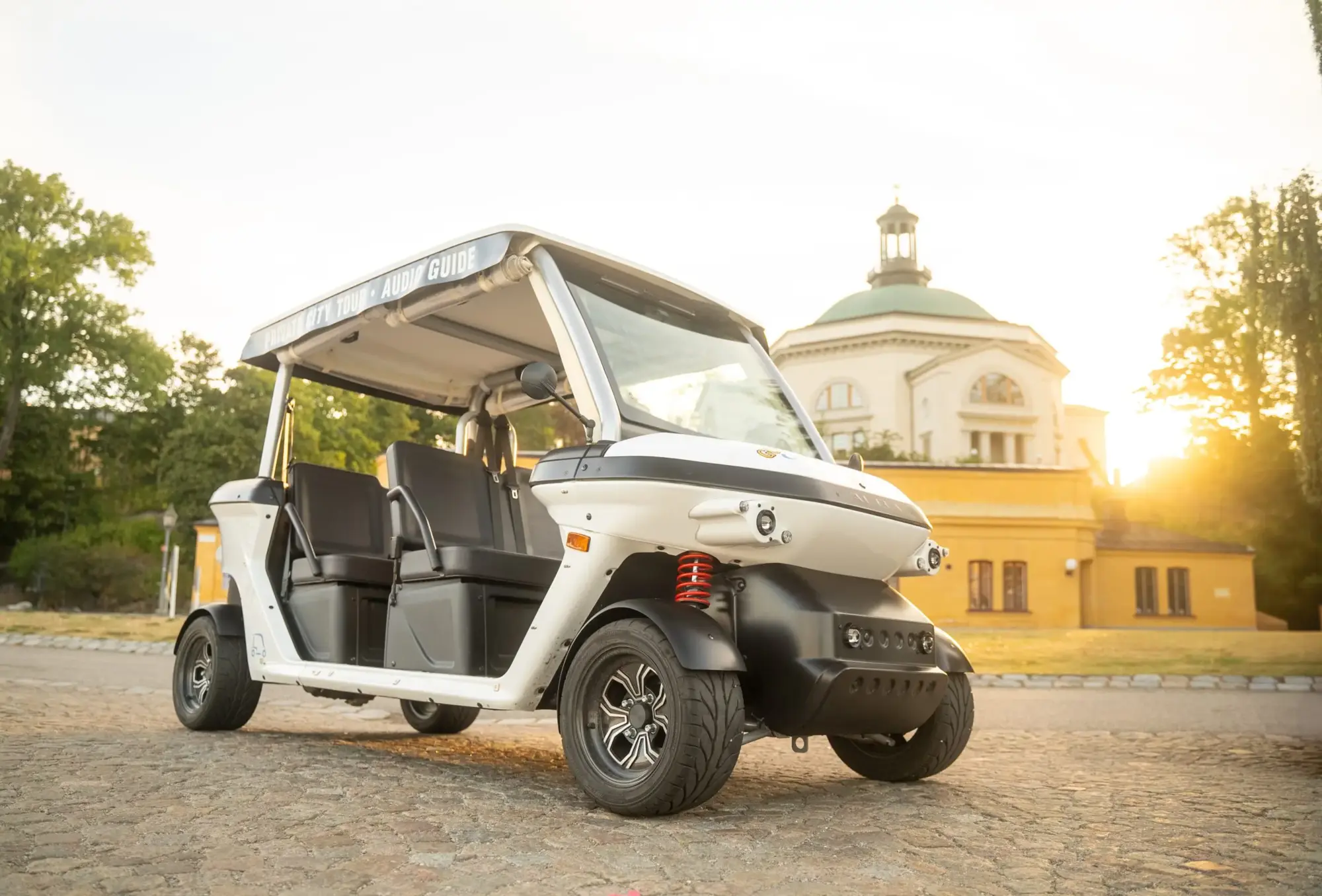 Golf cart sightseeing in Stockholm