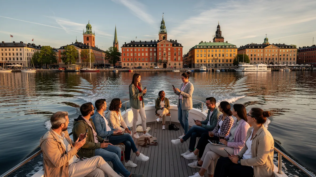 Båtturister upplever både Djurgården och skärgården