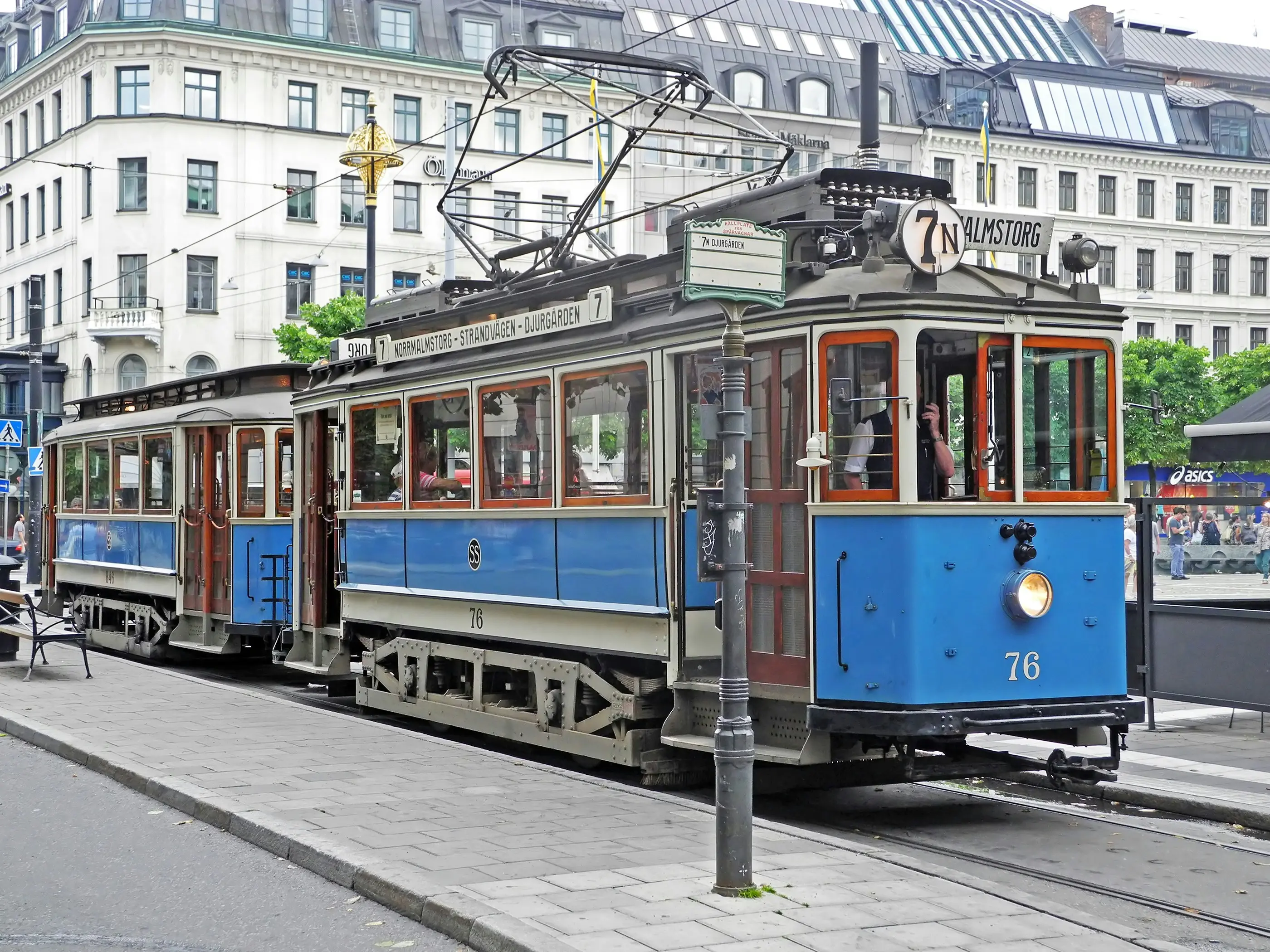 Spårvagn 7 till Djurgården i Stockholm